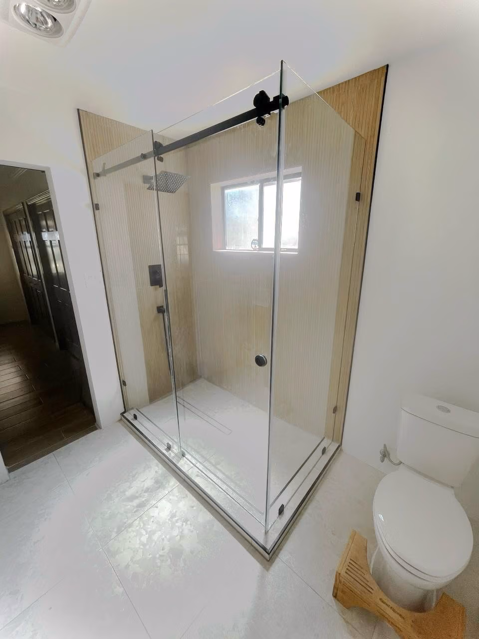 Custom spa-like shower bathroom remodel by Forged Builds in El Paso TX